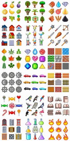 Pixel icon sign vector web design element picture 25 EPS