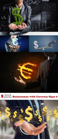 Photos   Businessman with Currency Signs 9