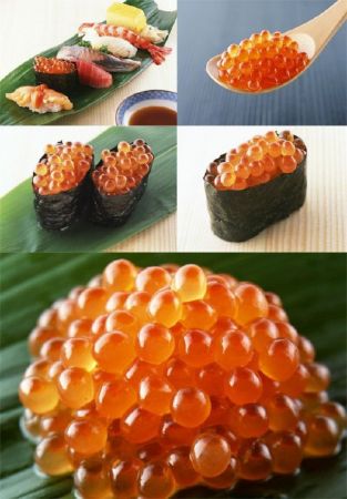 Red caviar in Japanese cuisine
