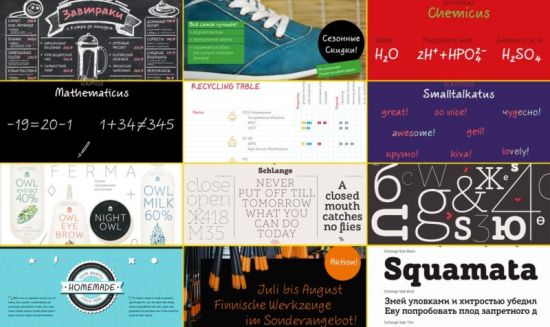 9 Fonts ALS Schlange Slab &amp; Scripticus