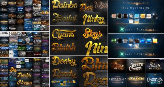 50 Text Styles effects for Photoshop Bundle Dian #5