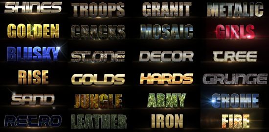 50 Text Styles &amp; effects Bundle Dian #6
