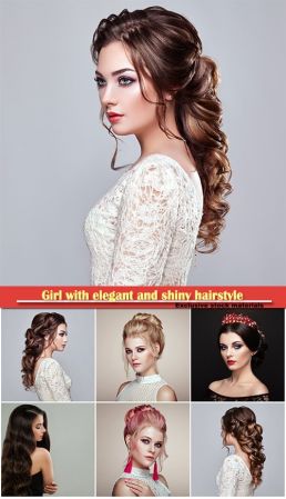 Girl with elegant and shiny hairstyle