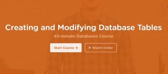 Creating and Modifying Database Tables