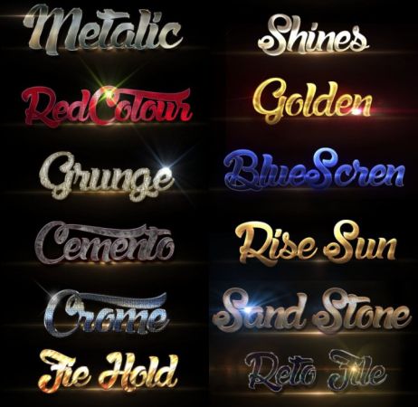 60 Text Styles &amp; effects for Photoshop Bundle Dian #3