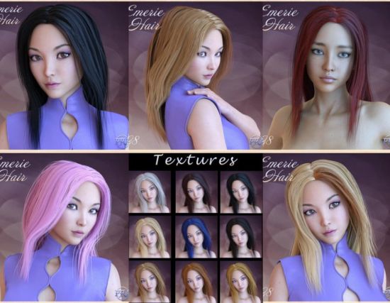 3D Models - Prae-Emerie Hair For G38 (DAZ3D)