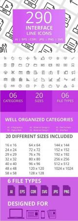 290 INTERFACE LINE ICONS 2321658