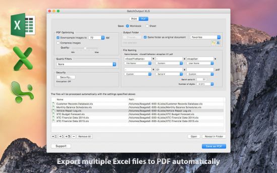 BatchOutput XLS 2.5.3 macOS