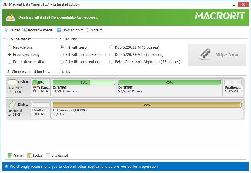 Macrorit Data Wiper 6.9 for apple instal
