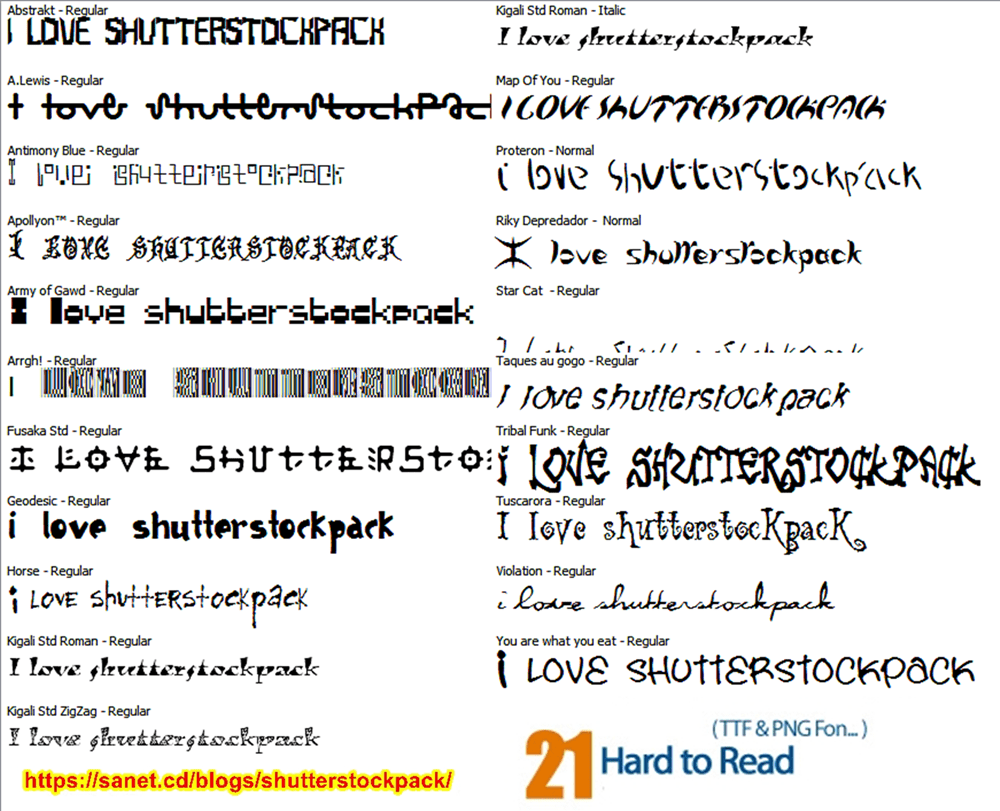 Unreadable English Fonts - SoftArchive