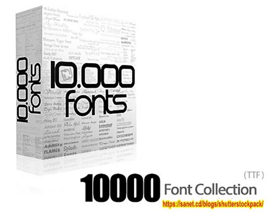 10.000 Varied English Fonts 