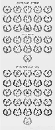 Wreath Monograms Dingbat Font 2395955