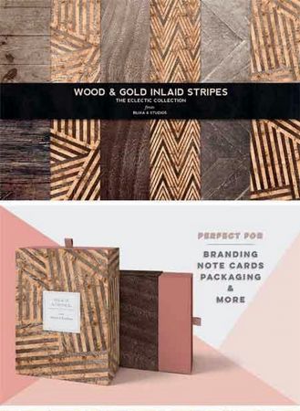 Wood &amp; Gold Inlaid Stripes 2350286