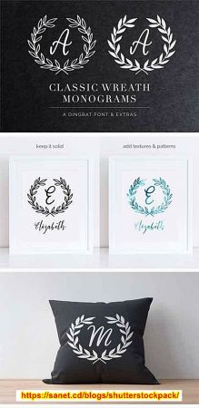 Wreath Monograms Dingbat Font 2395955