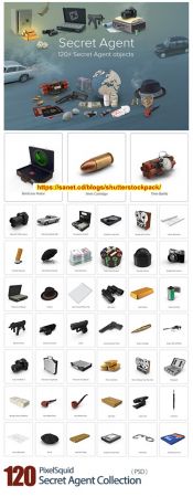 PixelSquid Secret Agent Collection
