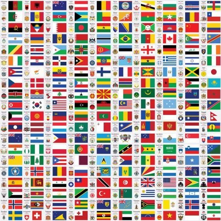 Vector Images Of Symbols And Maps Of Countries Of The World