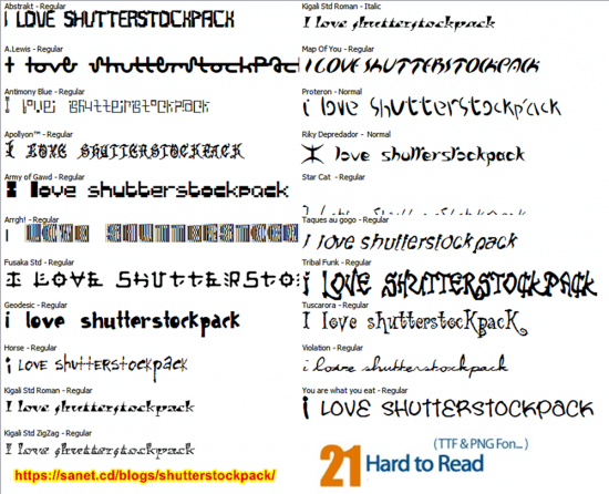 Unreadable English Fonts