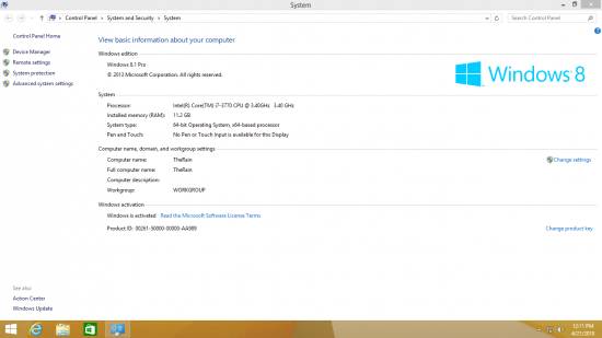 Windows 8.1 Pro Vl Update 3 (x64/x86) En-us Esd April2018 Pre-activated