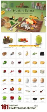 PixelSquid Healthy Eating Collection