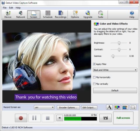download the new NCH Debut Video Capture Software Pro 9.31