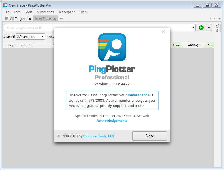PingPlotter Pro 5.24.3.8913 instal the new