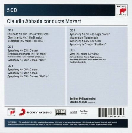 Claudio Abbado - Claudio Abbado Conducts Mozart (2018) FLAC (5CD)