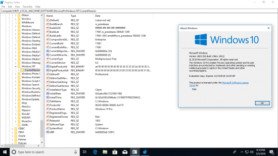 Windows 10 Redstone 5 17661.1001.180428-1349 (x86x64) Aio 8in2