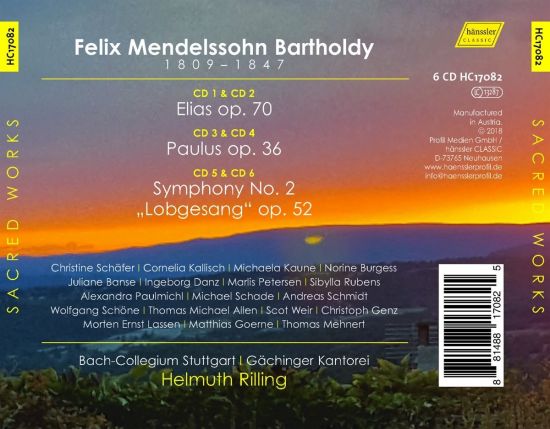 Helmuth Rilling - Mendelssohn Sacred Works - 2018 FLAC