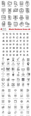 Vectors - Black Business Icons 28