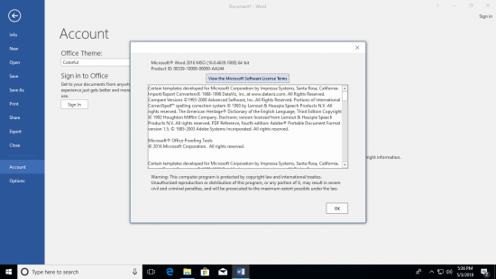Microsoft Office Professional Plus 2016 (x86x64) v16.0.4639.1000 May2018