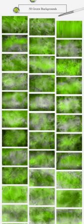 50 Green Watercolor Backgrounds