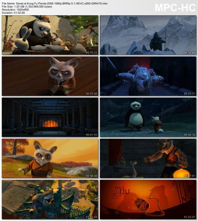 Kung Fu Panda 2008 1080p BRRip 5.1 HEVC x265-GIRAYS