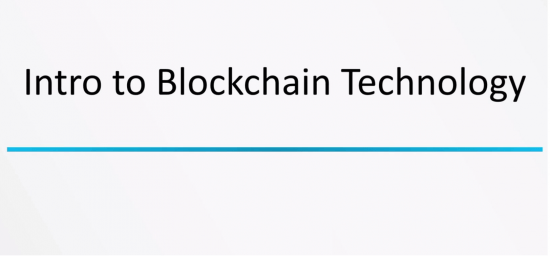 Introduction to Blockchain Technology