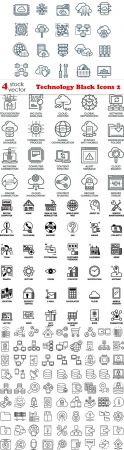 Vectors - Technology Black Icons 2