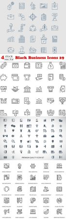 Vectors - Black Business Icons 29