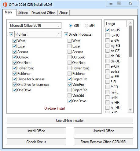 Office 2013-2021 C2R Install v7.6.2 instal the last version for ios