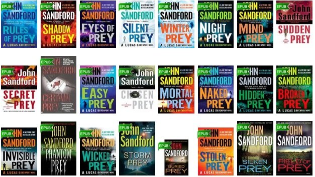 John Sandford" - Lucas Davenport "Prey" series 