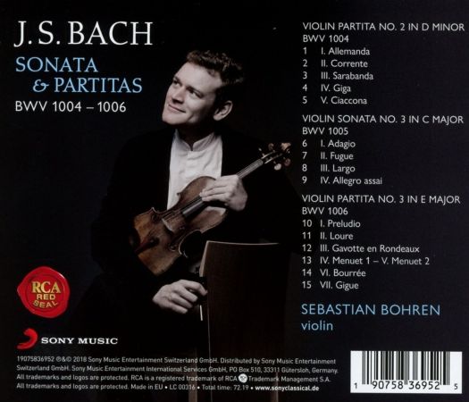 Sebastian Bohren - Bach Violin Sonata &amp; Partitas 2018 FLAC 24-96