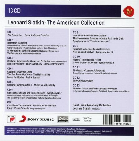 Leonard Slatkin - The American Collection (13CD, Sony, 2018)