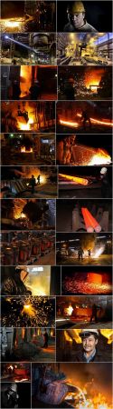 Steelmaker metallurgical blast furnace melting metal factory factory worker 25 HQ Jpeg