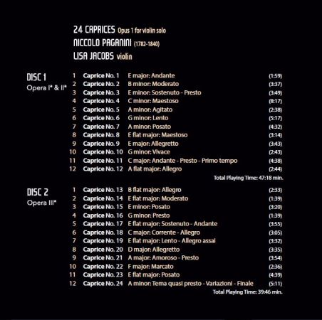 Lisa Jacobs - Paganini - 24 Caprices - 2018 FLAC 24-88