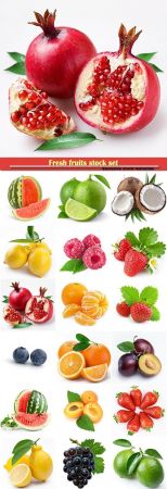 Fresh fruits stock set