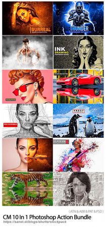 CM 10 In 1 Photoshop Action Bundle