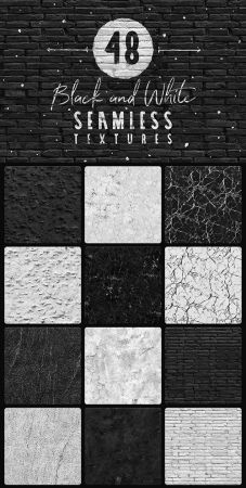 48 Black And White Seamless Textures