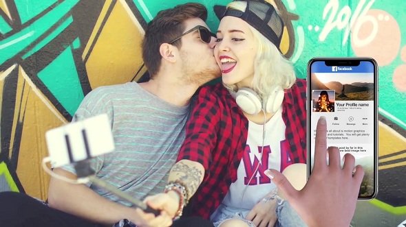 Social Media On Phone 87635 - After Effects Templates