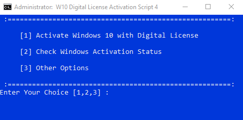 Download Windows 10 Digital License Activation Script 4 0