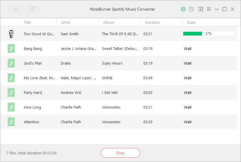 noteburner spotify music converter avis