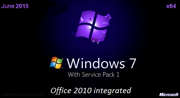Windows 7 SP1 Ultimate X64 + Office 2010 Pro Plus SP2 VL en-US June 2018