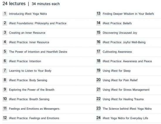 iRest: Integrative Restoration Yoga Nidra for Deep Relaxation