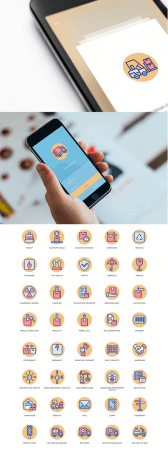 60 Logistics Rounded Icons